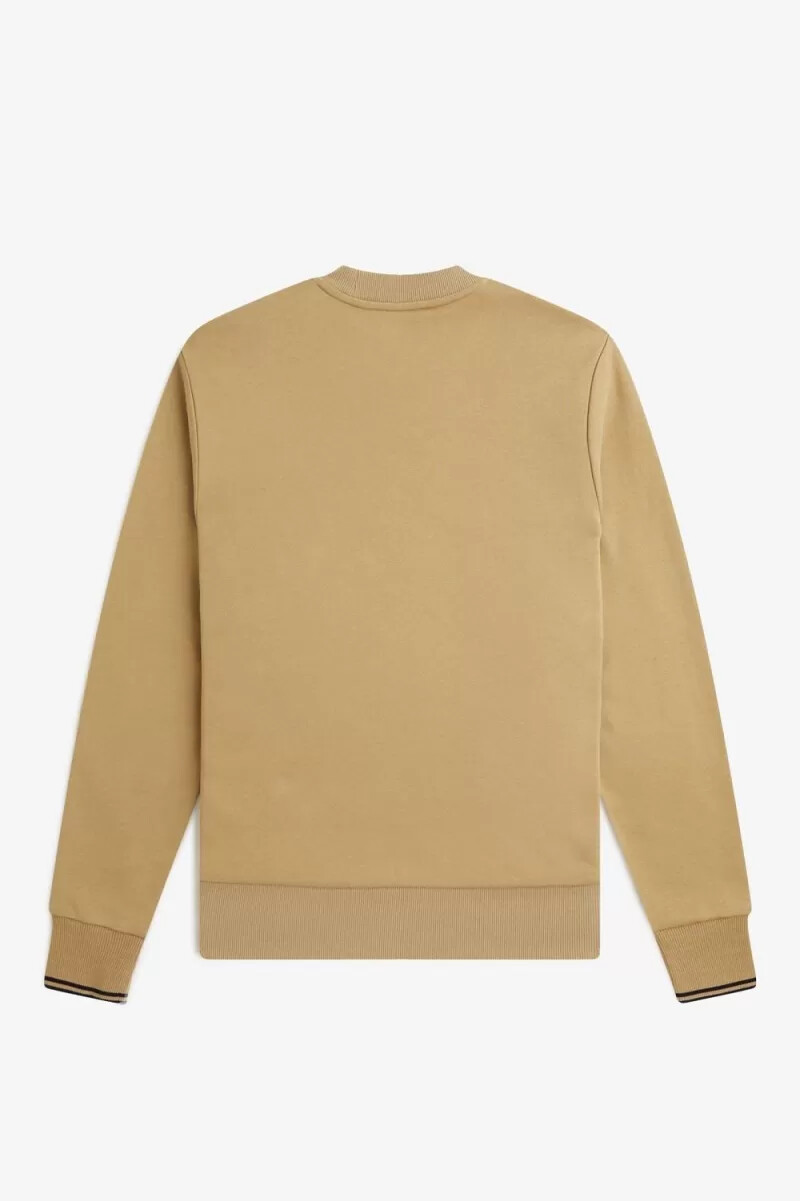 fred perry felpa girocollo da uomo verde nera