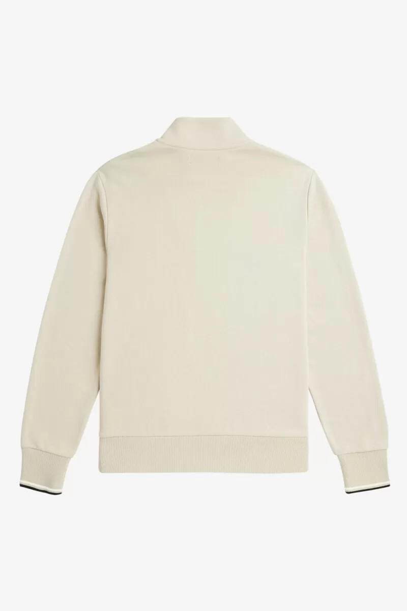 felpa da uomo fred perry half zip oatmeal black