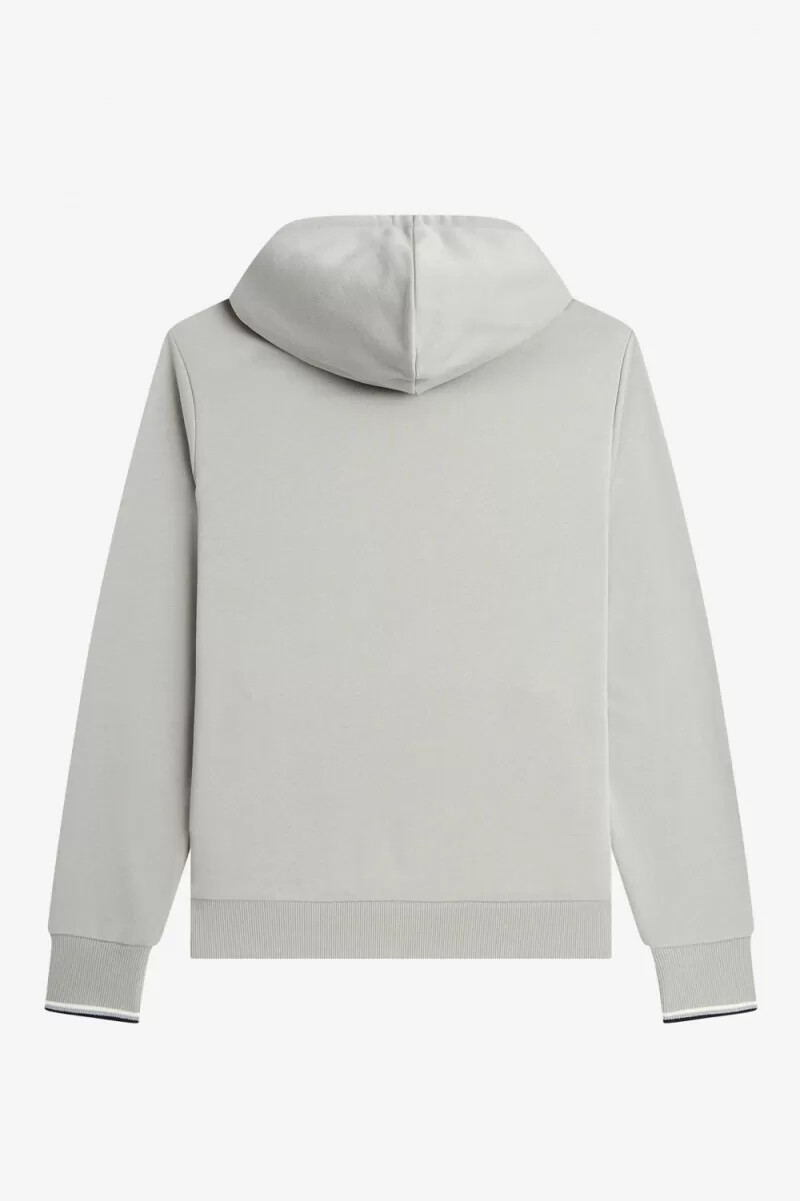 felpa con cappuccio e tipped da uomo fred perry grigia