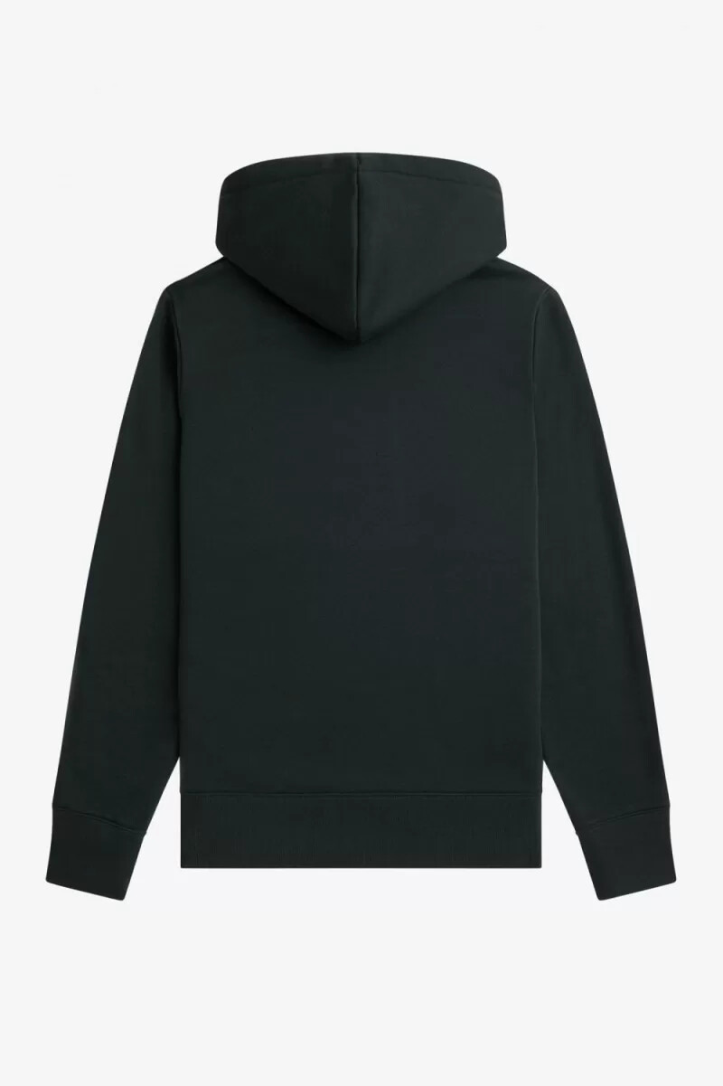 felpe con cappuccio ricamate da uomo fred perry colore verde notte
