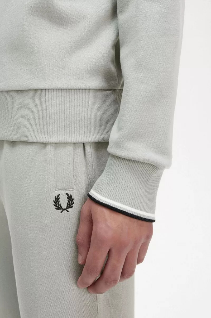felpa girocollo da uomo fred perry grigia