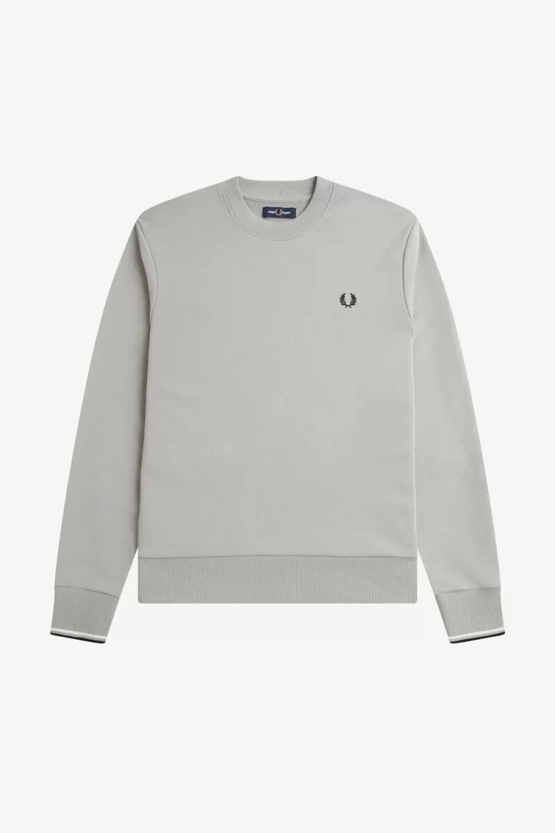 felpa girocollo da uomo fred perry grigia