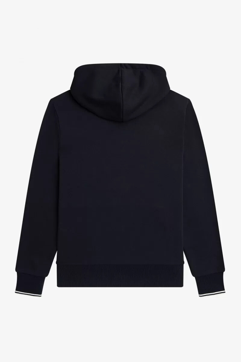 felpa con cappuccio fred perry tipped da uomo blu navy