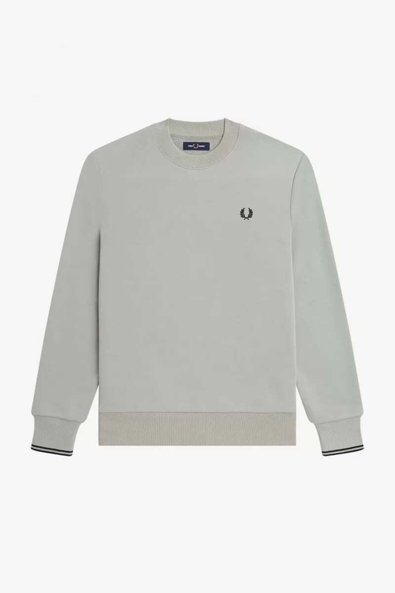 felpa girocollo da uomo fred perry grigia