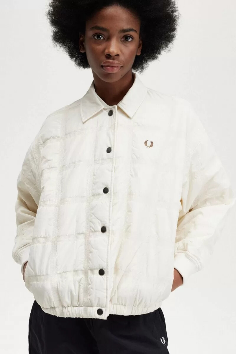 giacche trapuntate da donna fred perry beige