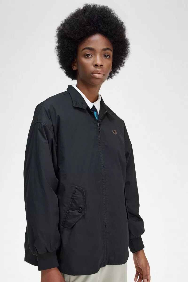 giacche imbottite con zip fred perry da donna nere