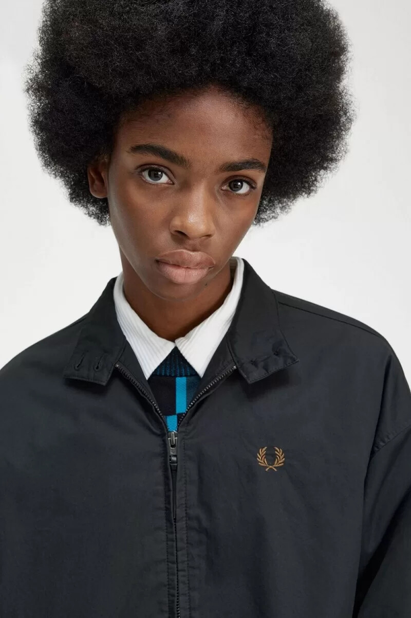 giacche imbottite con zip fred perry da donna nere