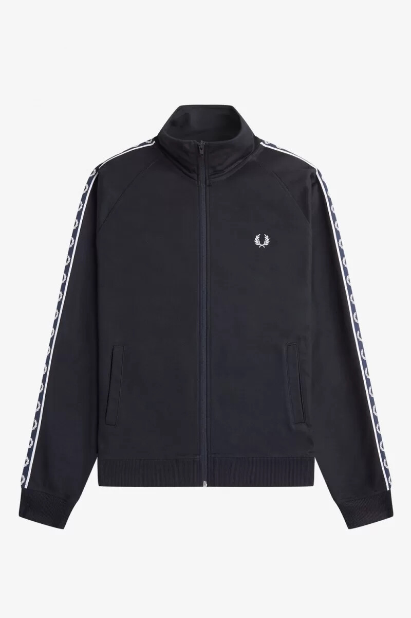 giacche da tuta da uomo fred perry contrast tape blu navy