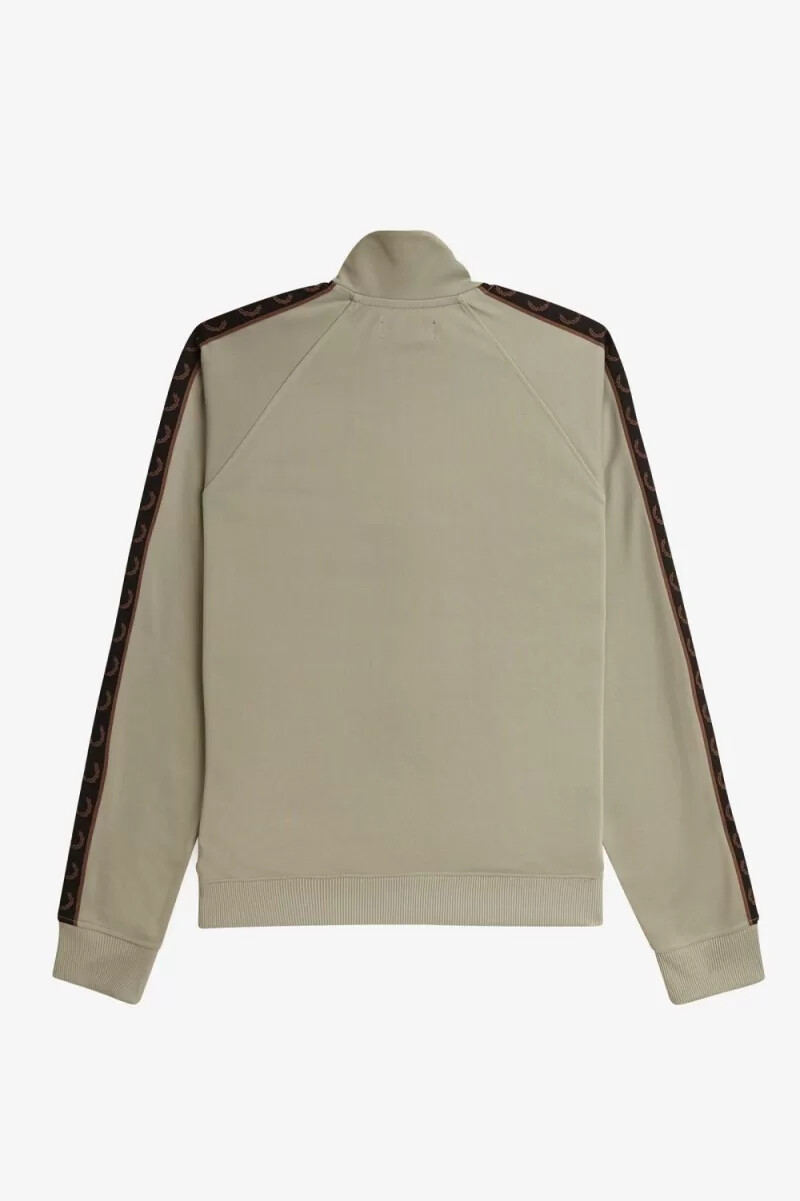 giacche da tuta da uomo fred perry contrast tape grigio caldo rosso scuro