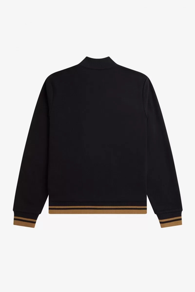 fred perry tipped detail - giacca sportiva da uomo nera
