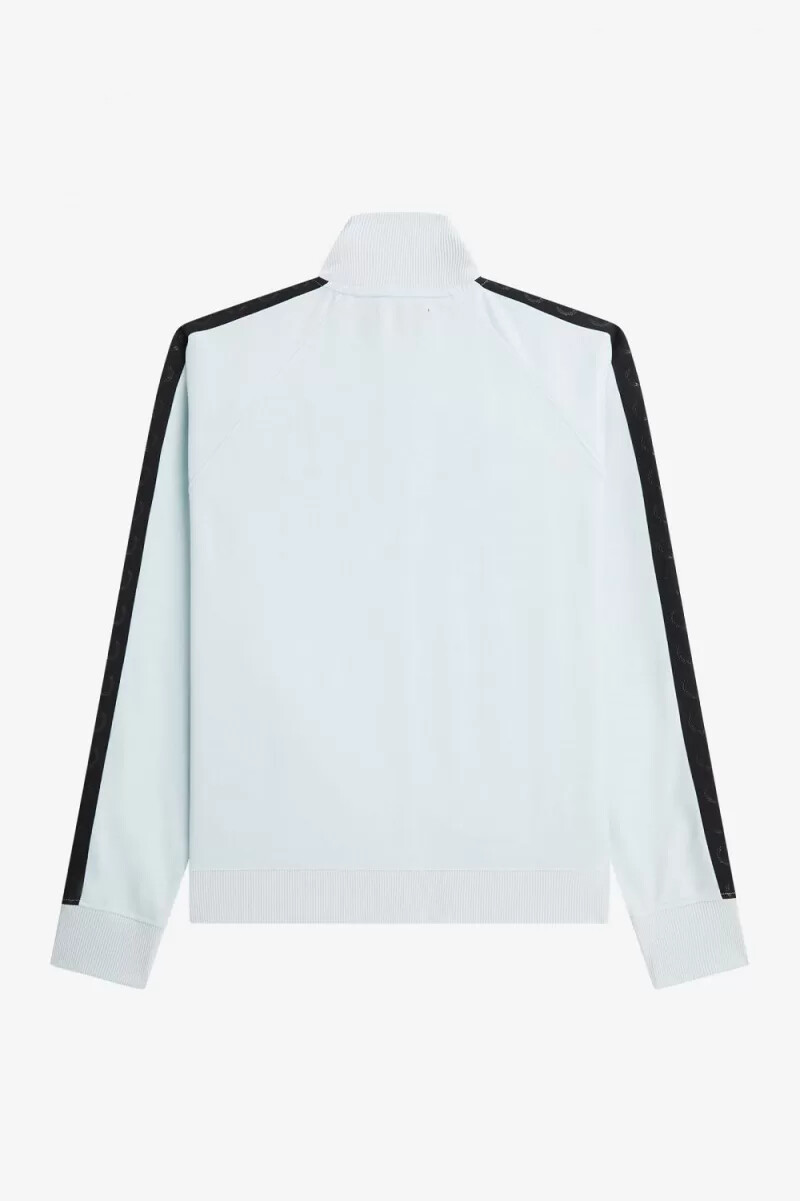 fred perry tonal taped - giacca sportiva da uomo colore nero acqua chiaro