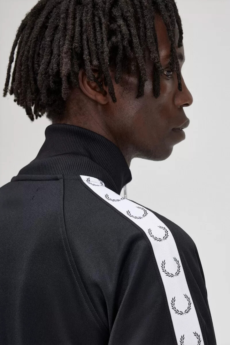 giacche da tuta da uomo fred perry taped nere