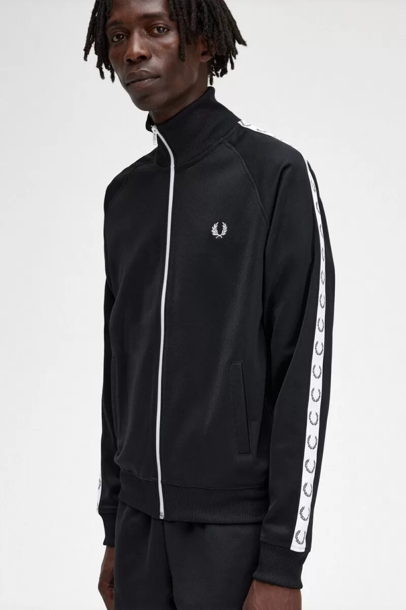 giacche da tuta da uomo fred perry taped nere