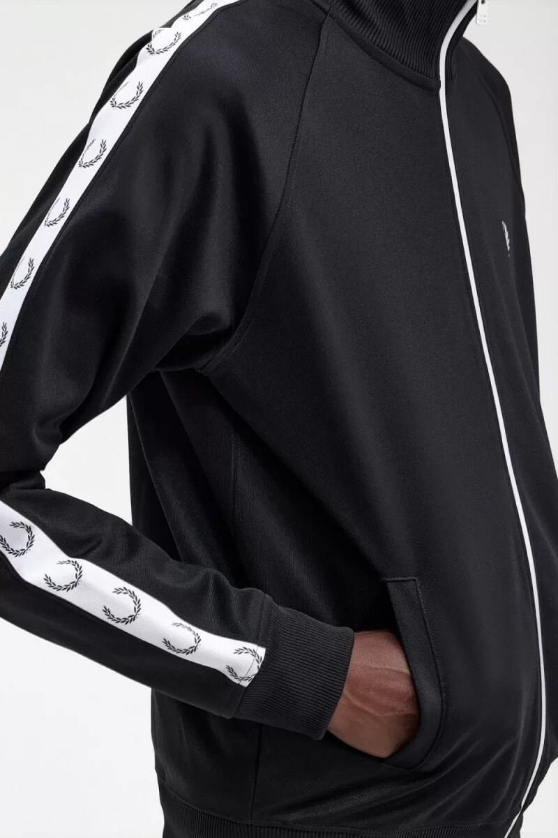 giacche da tuta da uomo fred perry taped nere