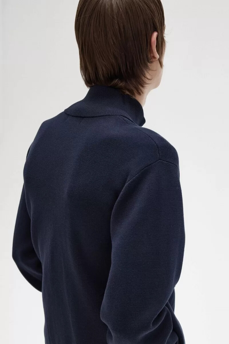 giacche da tuta da uomo in maglia fred perry blu navy
