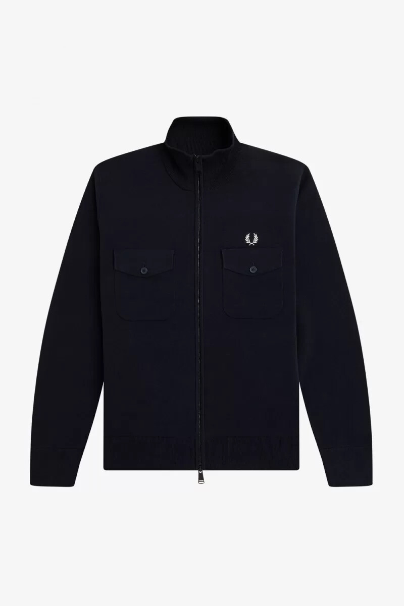 giacche da tuta da uomo in maglia fred perry blu navy