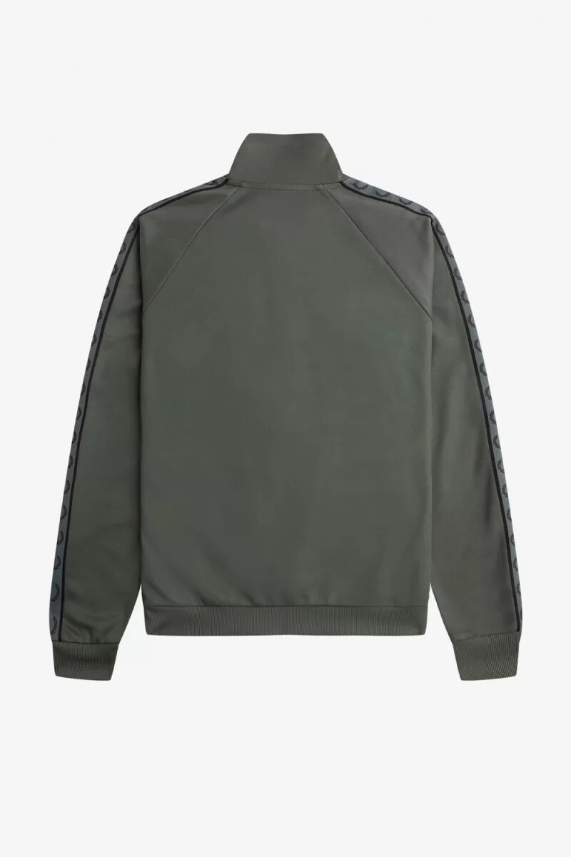 giacche da tuta da uomo fred perry contrast tape field green black