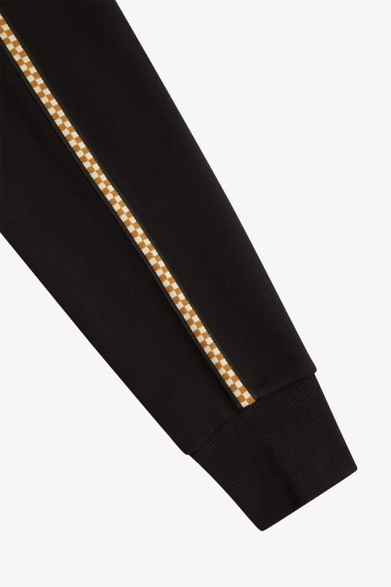 fred perry chequerboard tape giacche da uomo nere