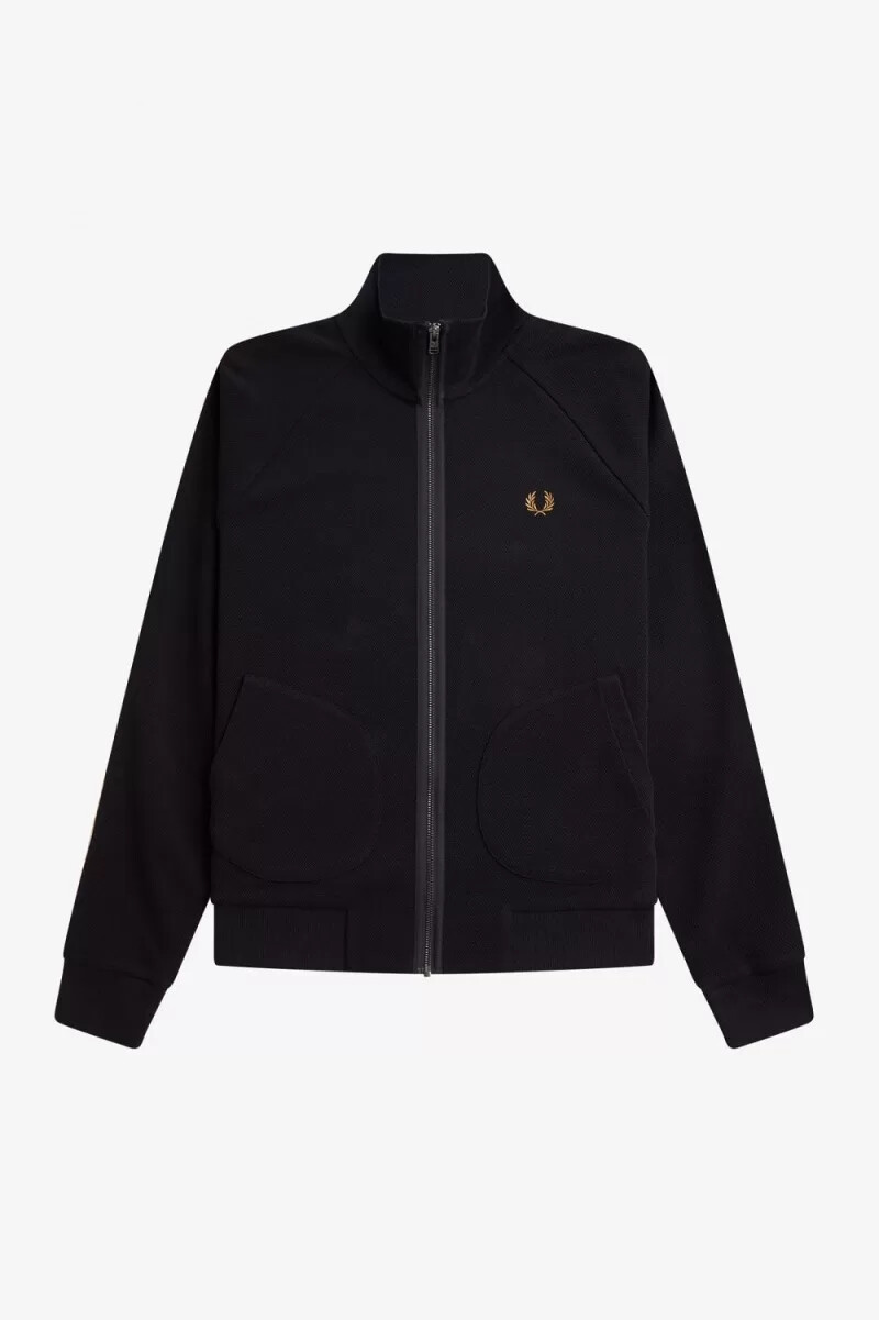 fred perry chequerboard tape giacche da uomo nere