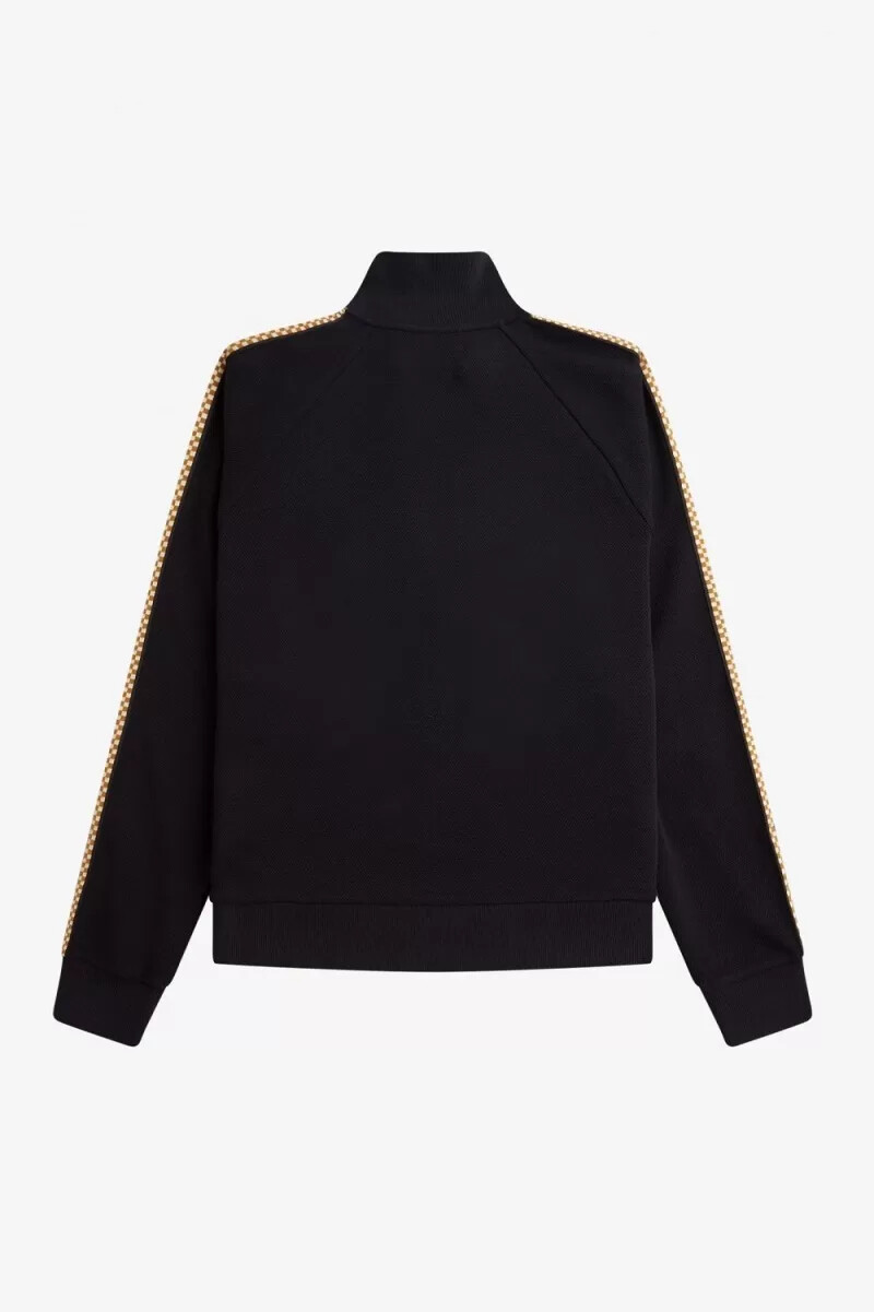 fred perry chequerboard tape giacche da uomo nere