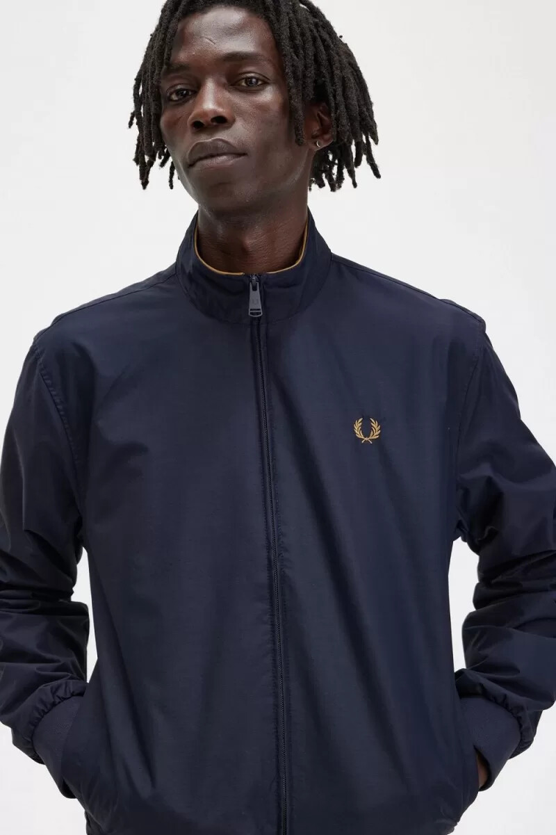 fred perry brentham giacche da uomo blu navy