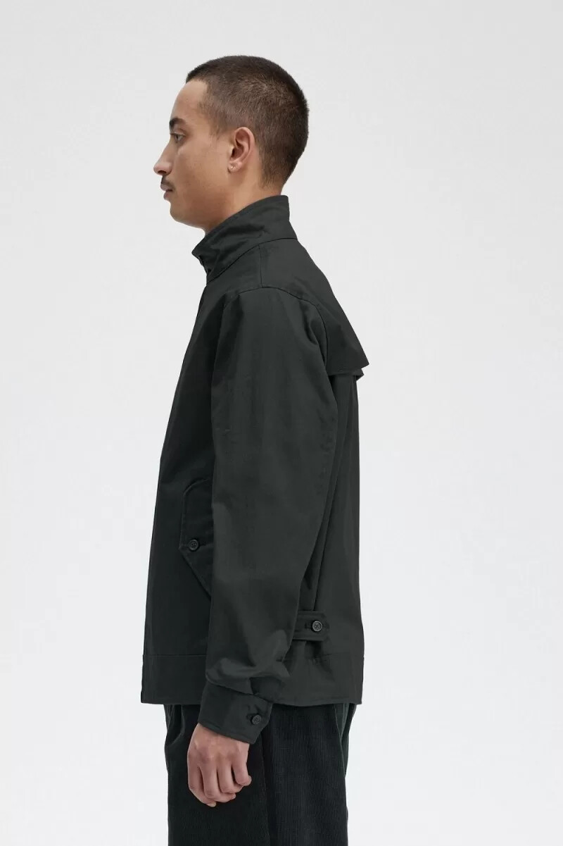 giacche da uomo in cotone cerato fred perry verde notte