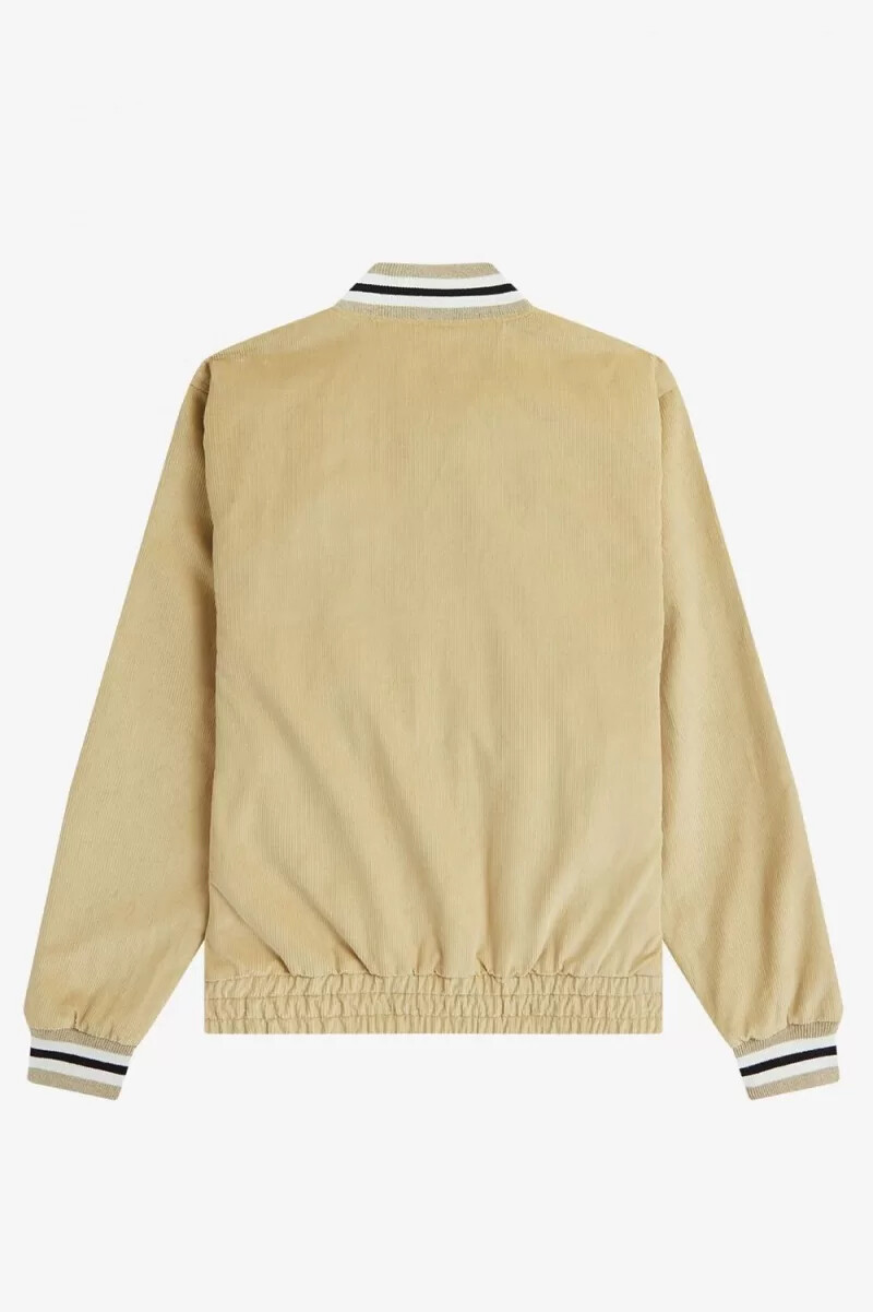 fred perry needlecord tennis bomber da uomo colore pietra