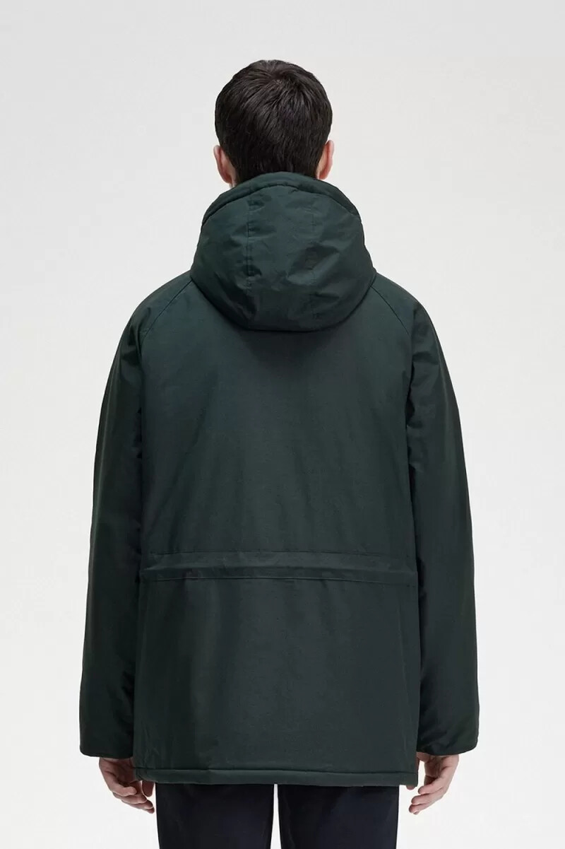 giacche imbottite con cerniera da uomo fred perry verde notte