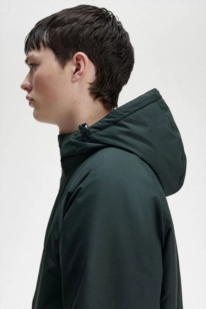 giacche imbottite con cerniera da uomo fred perry verde notte