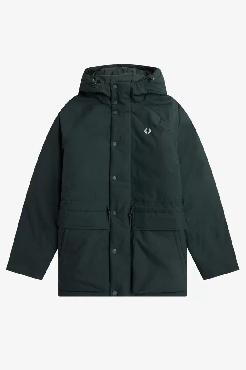 giacche imbottite con cerniera da uomo fred perry verde notte