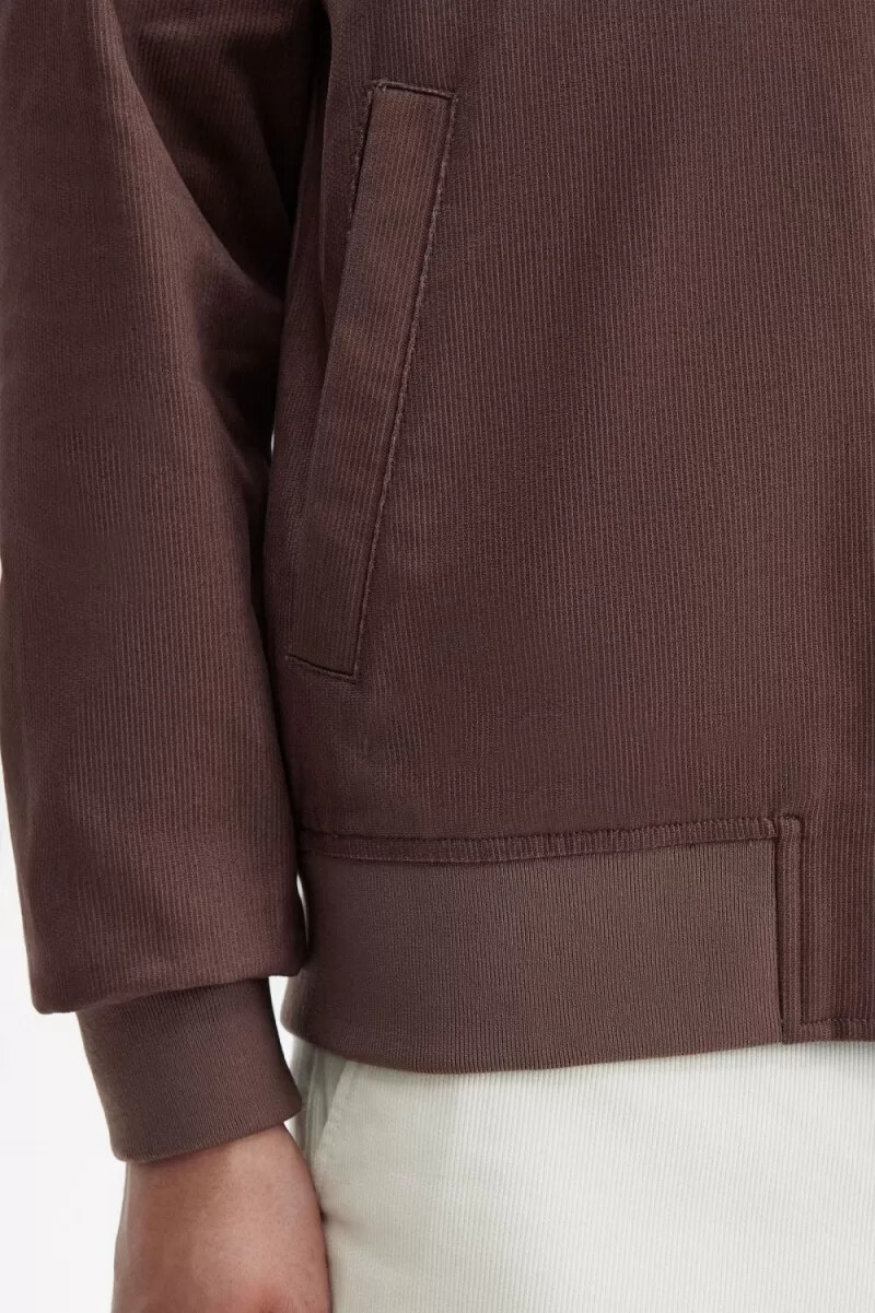 fred perry corduroy tennis bomber da uomo rosso scuro