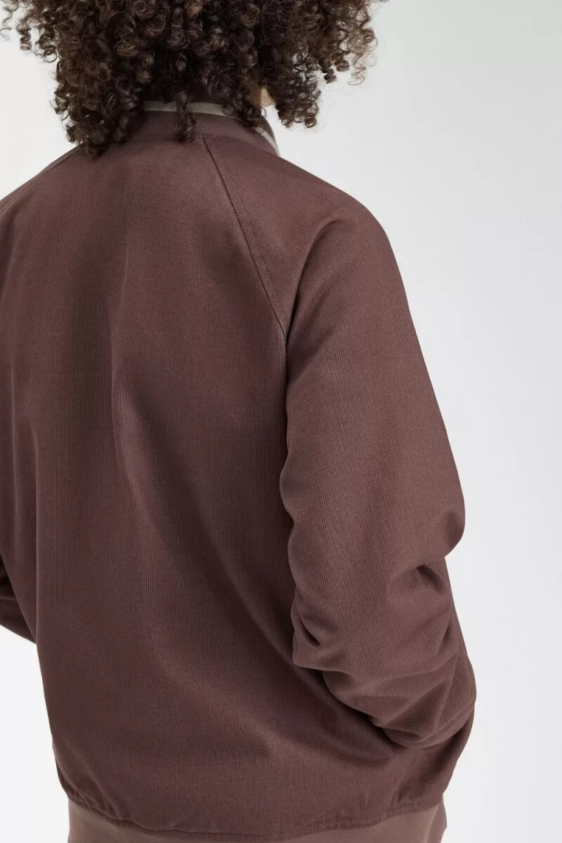 fred perry corduroy tennis bomber da uomo rosso scuro