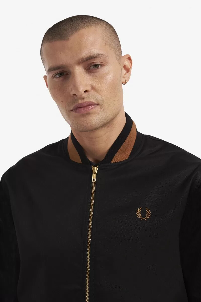 fred perry tennis bomber da uomo nero