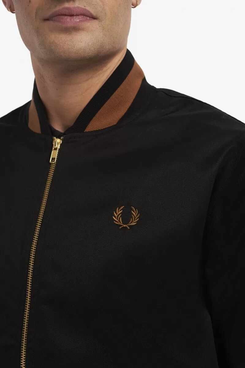 fred perry tennis bomber da uomo nero