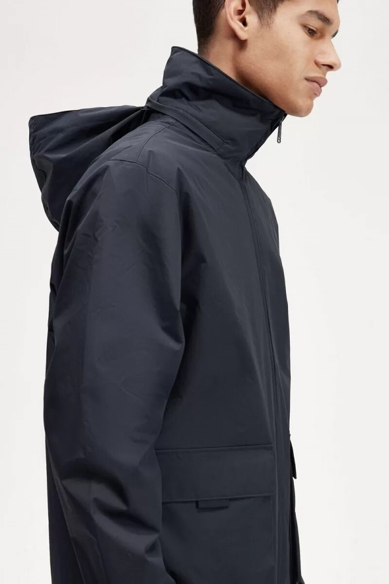 giacche da uomo fred perry patch pocket zip through blu navy