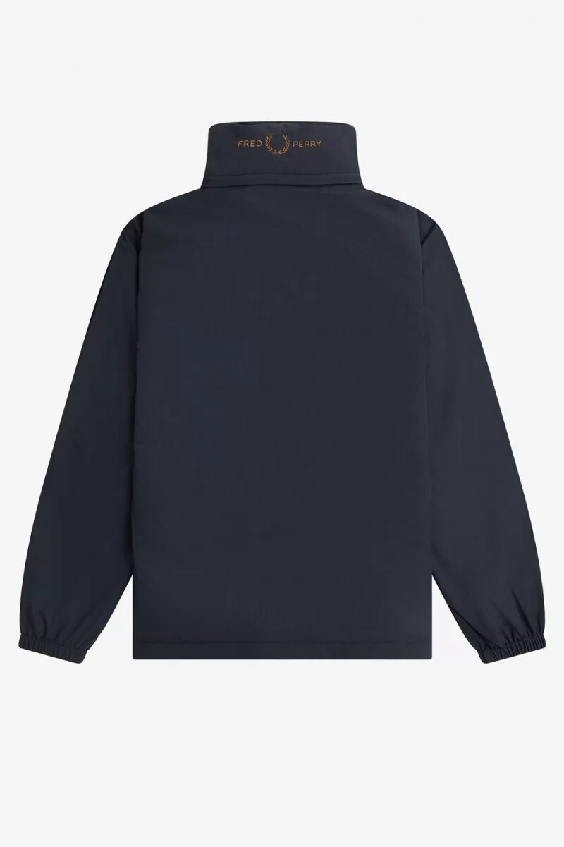 giacche da uomo fred perry patch pocket zip through blu navy