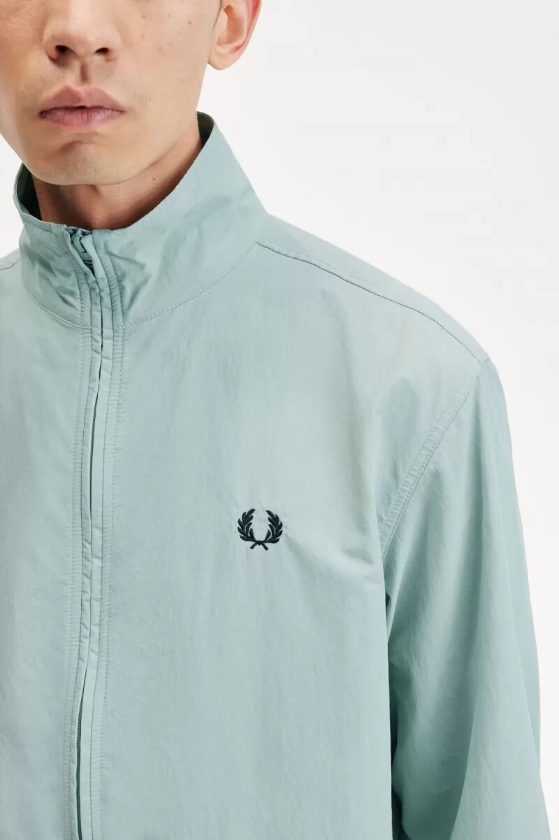 fred perry woven track giacche da uomo argento blu