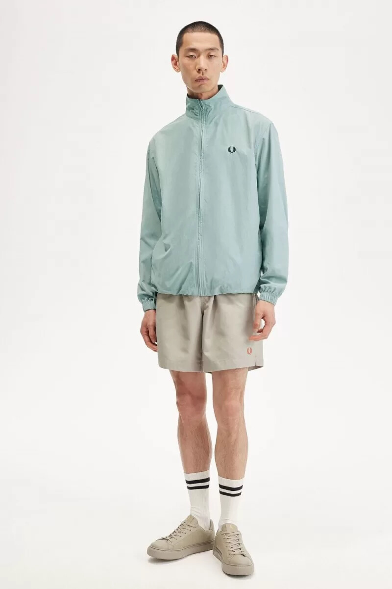 fred perry woven track giacche da uomo argento blu
