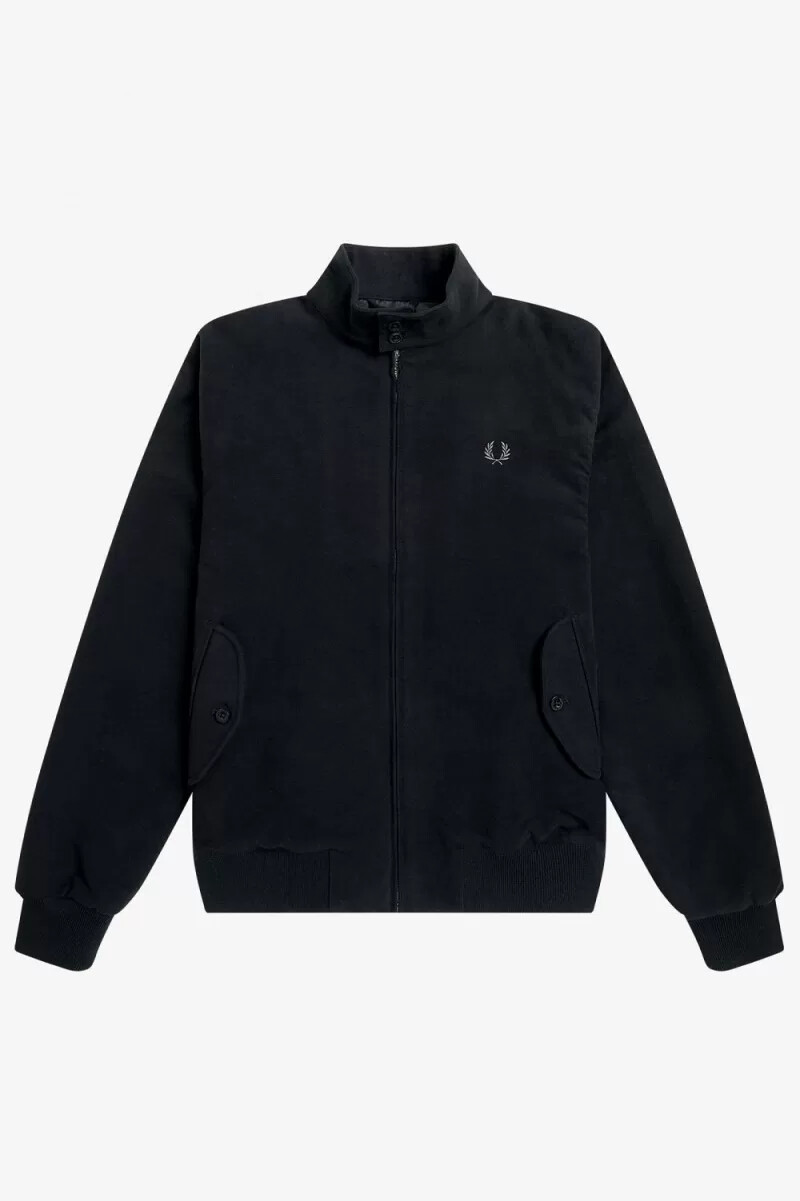 fred perry moleskin harrington giacche da uomo nere