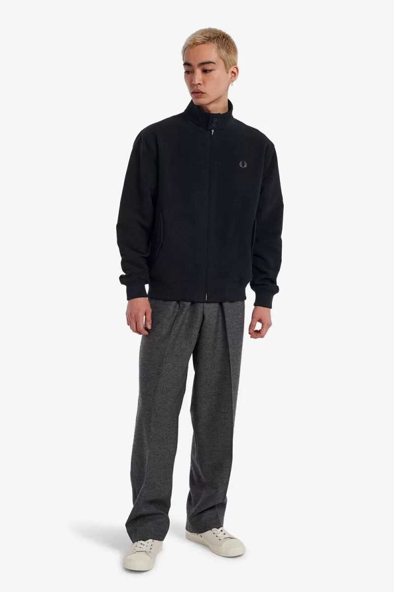 fred perry moleskin harrington giacche da uomo nere