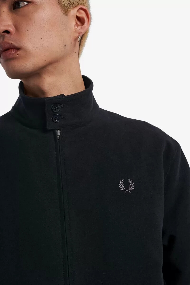 fred perry moleskin harrington giacche da uomo nere