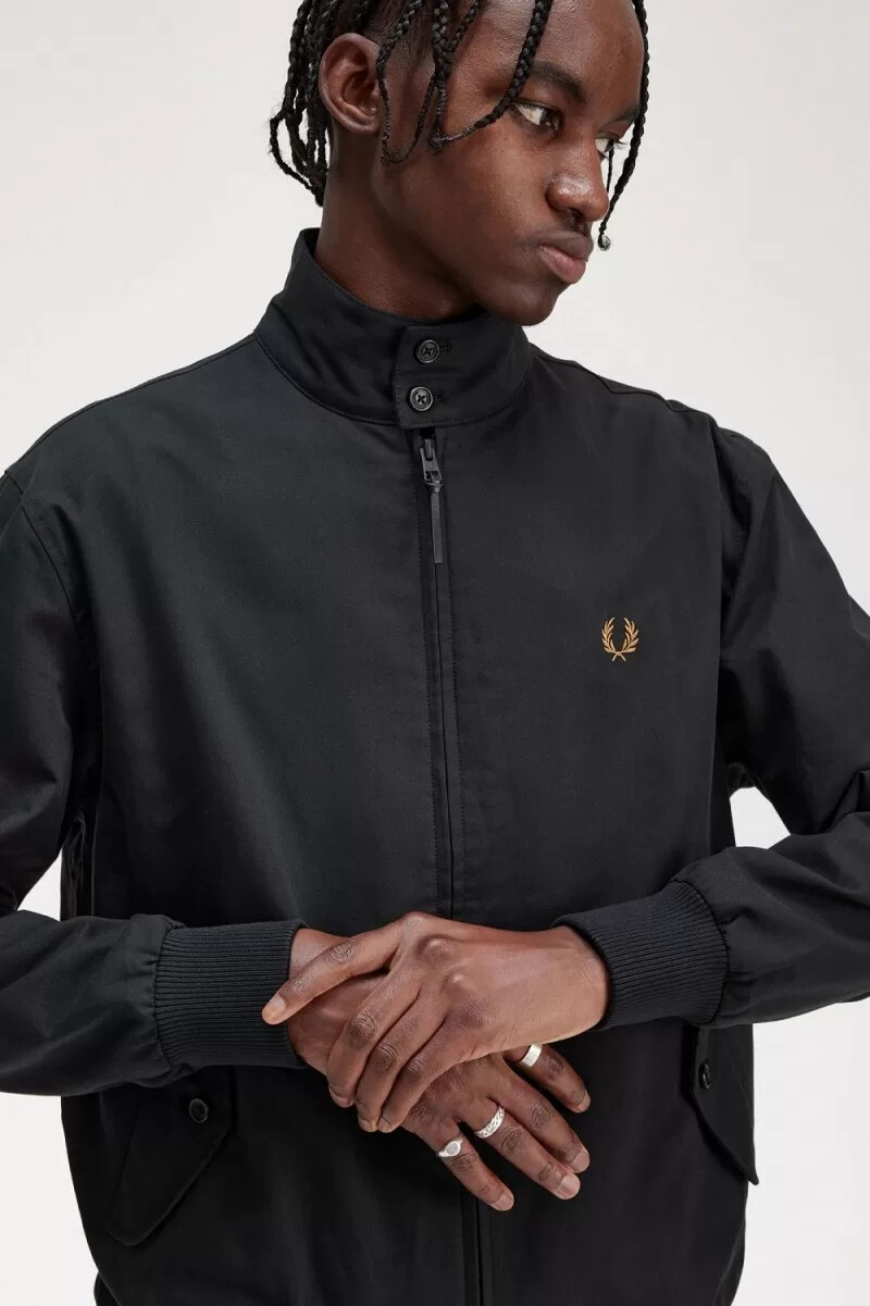 fred perry harrington giacche da uomo nere