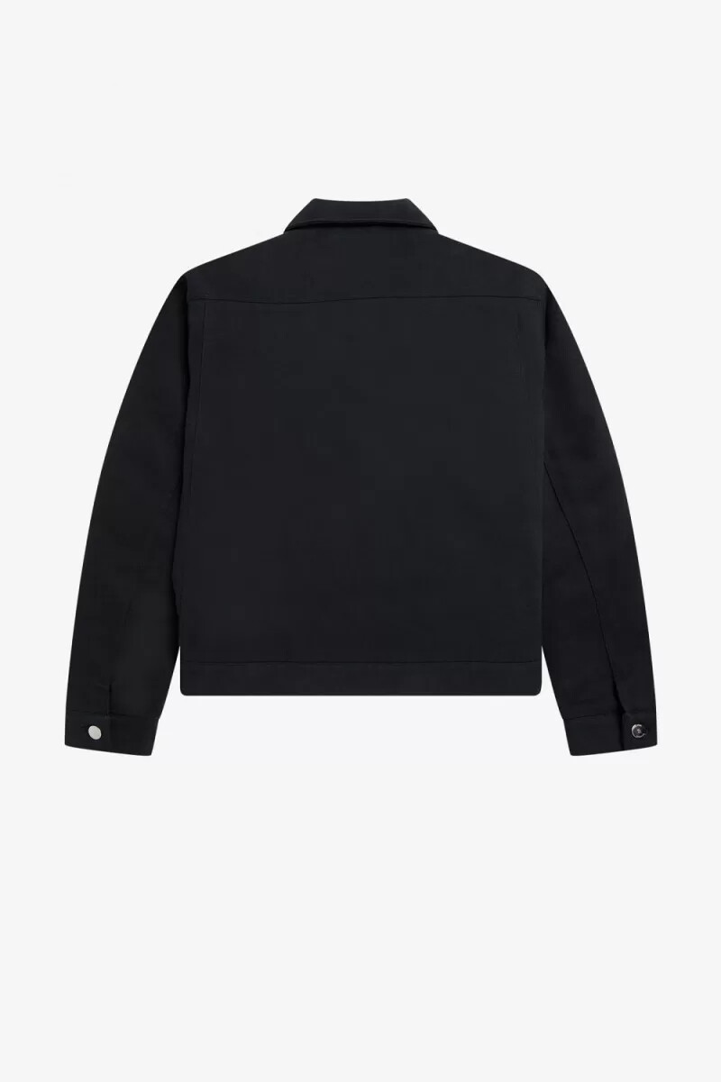 fred perry giacche imbottite in denim da uomo nere