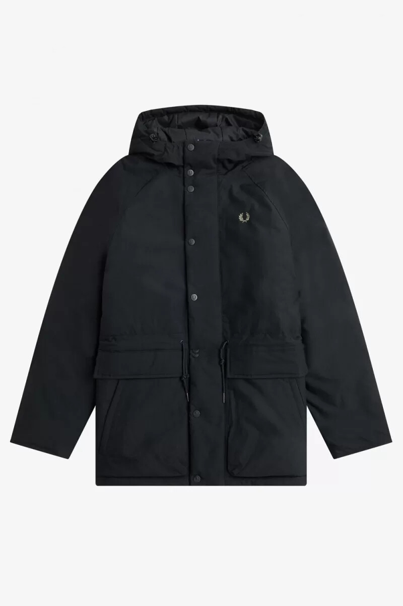fred perry giacca imbottita con cerniera da uomo nera