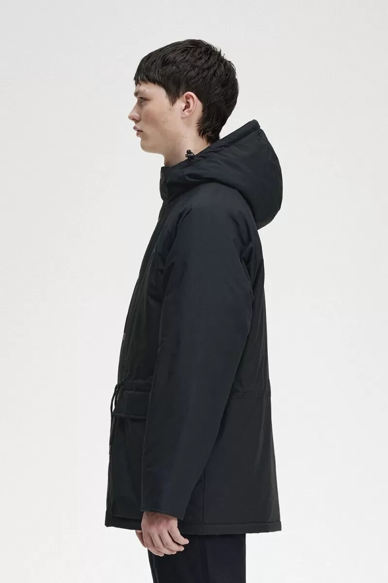 fred perry giacca imbottita con cerniera da uomo nera
