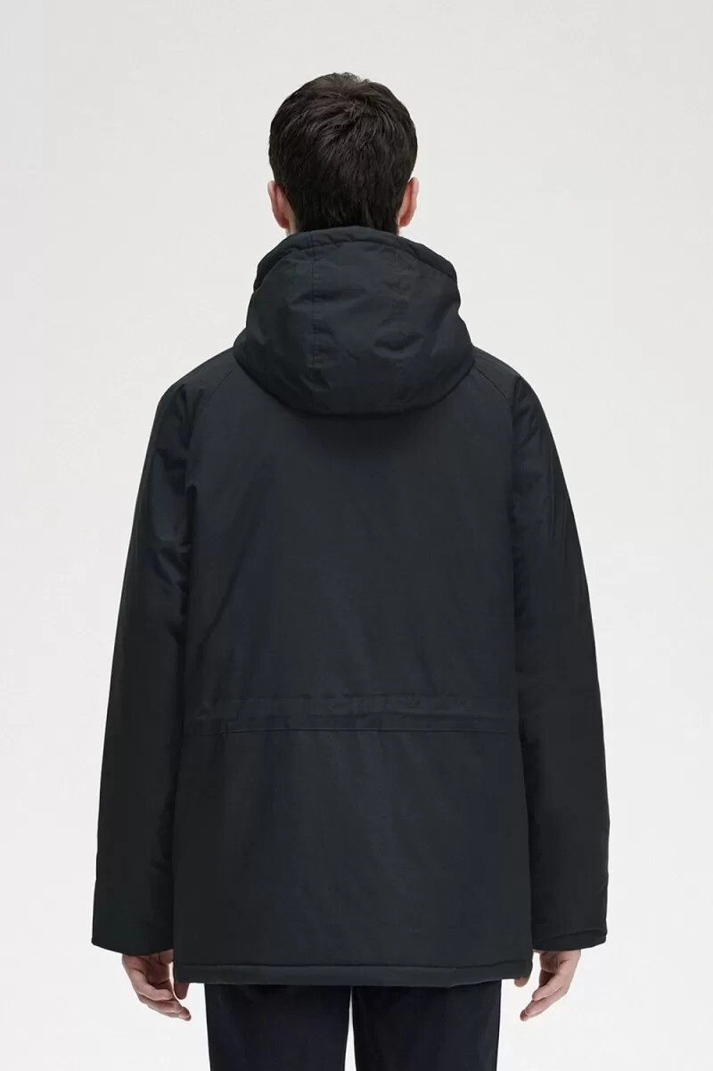 fred perry giacca imbottita con cerniera da uomo nera