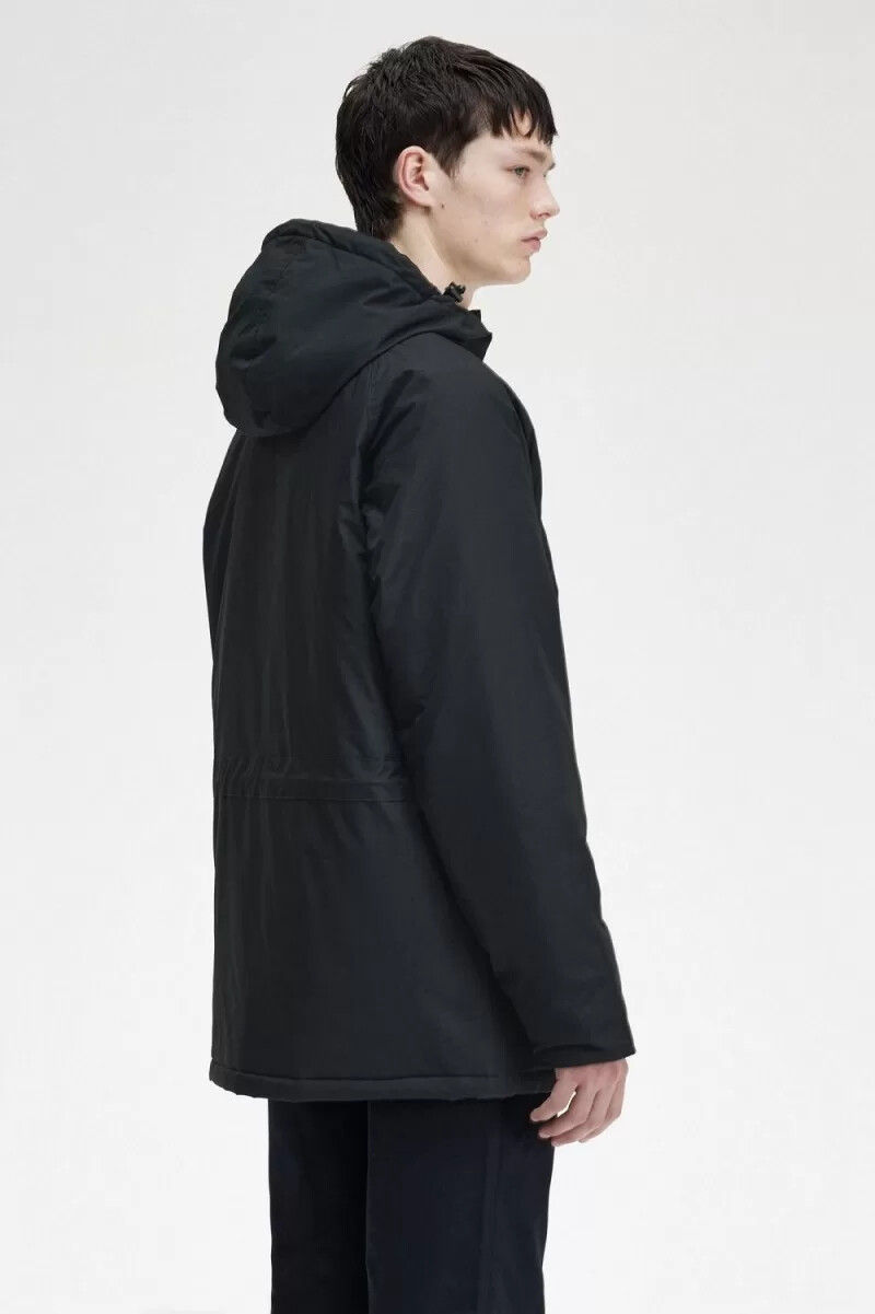 fred perry giacca imbottita con cerniera da uomo nera