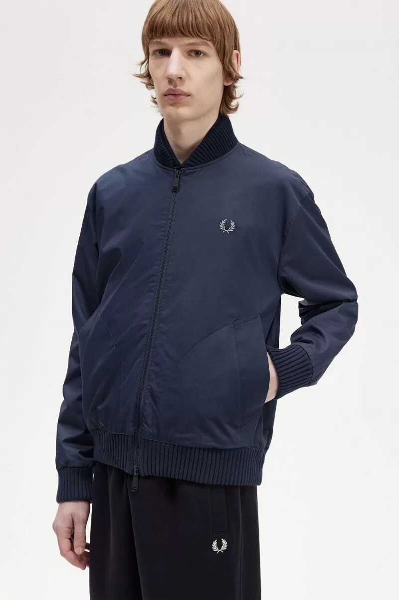 fred perry bomber giacche da uomo blu navy