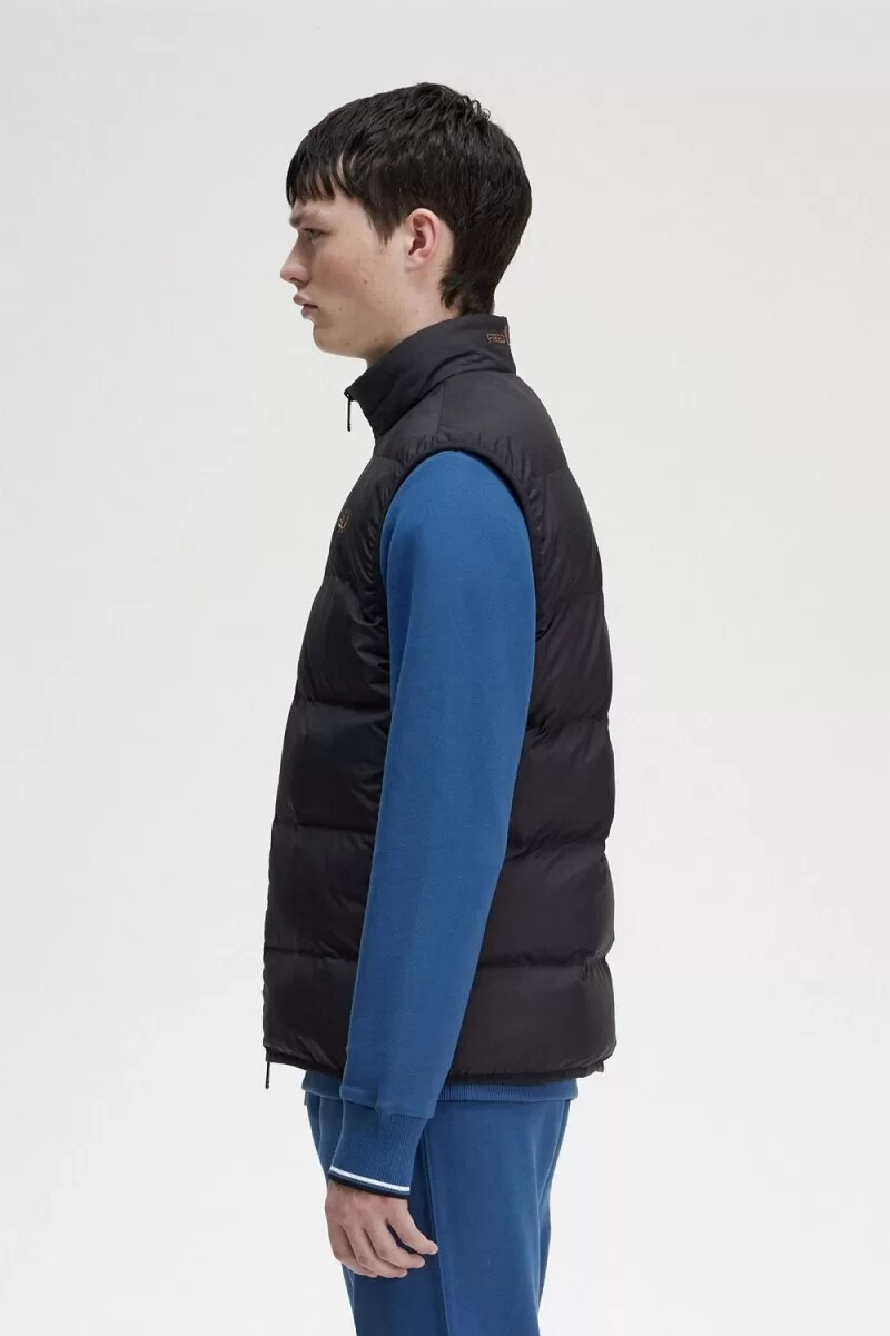 fred perry insulated gilet da uomo nero