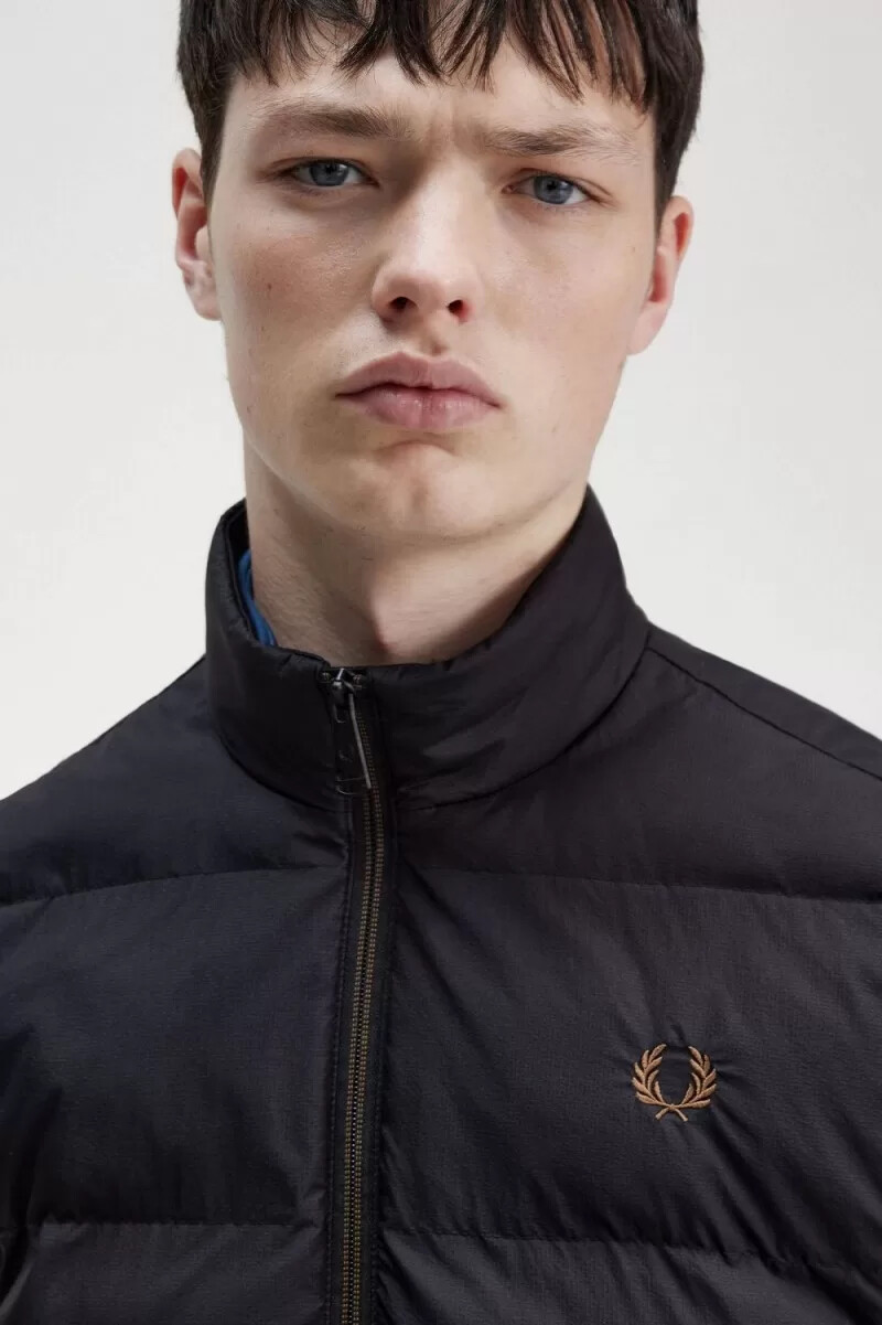 fred perry insulated gilet da uomo nero